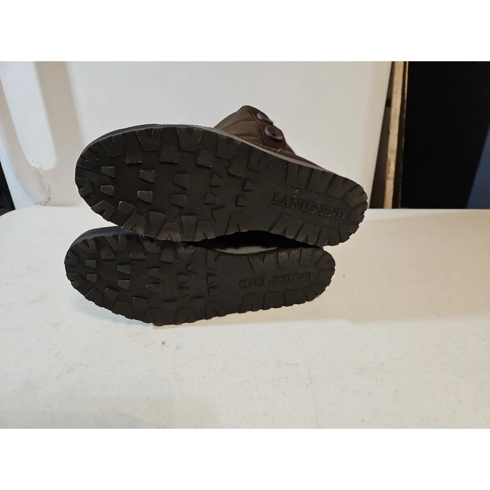 Lands End Winter Boots Women 9.5 B Brown‎ Casual Everyday Walking Ex. Condition